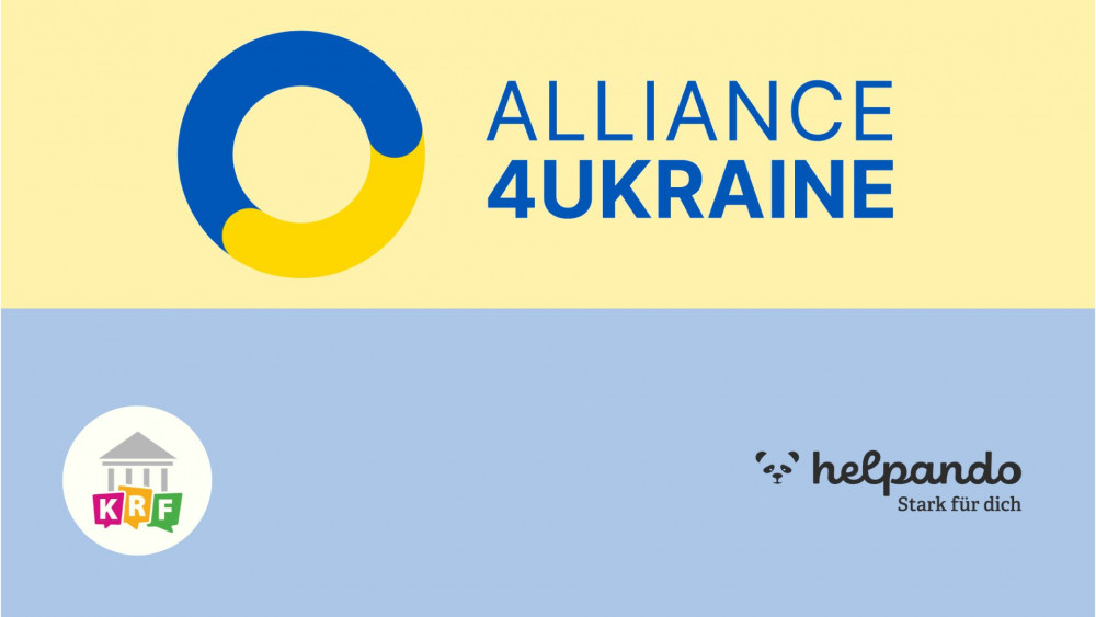 Logos Alliance4Ukraine, KRF und helpando